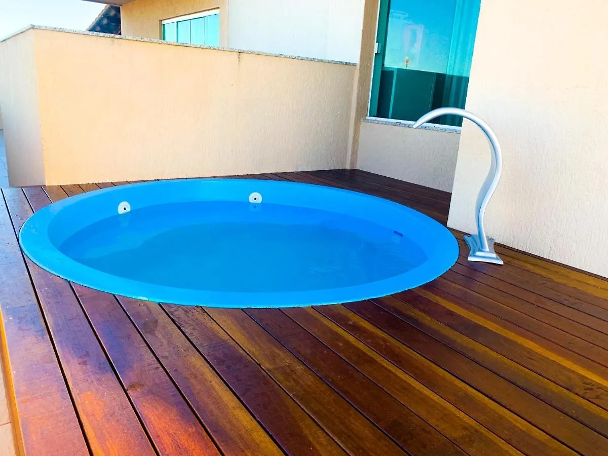 アパート Luxuosa Cobertura Com Piscina Praia Grande アハイアウ・ド・カボ